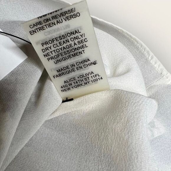 Alice + Olivia Silk Top | Small Gray Animal Snake Print A Line Flowy Scoop Neck - Picture 6 of 8